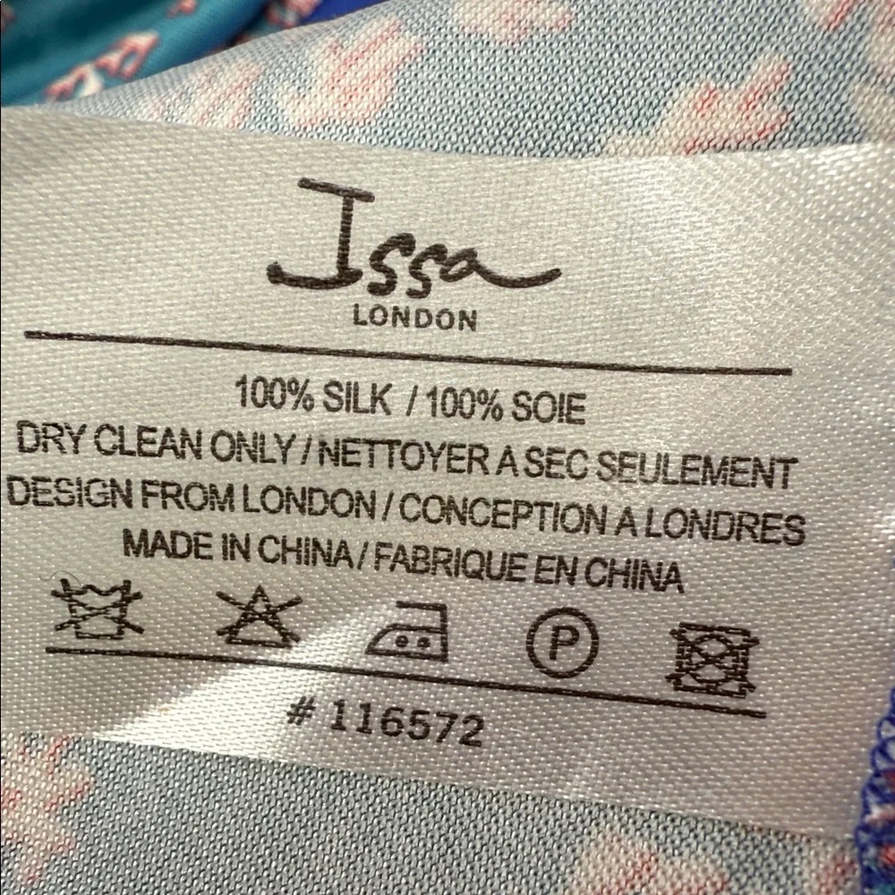 ISSA London Colorful Wrap Style Dress Size 8 100% silk - Picture 6 of 11